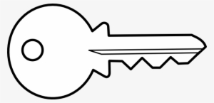 Key Clipart Outline Png - Key White Transparent #2086550