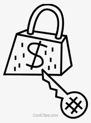 Money Lock And House Key Royalty Free Vector Clip Art - House #2087097
