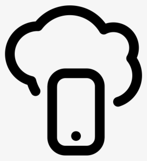 Iphone Inside A Cloud Outline Comments - Icon #2088895