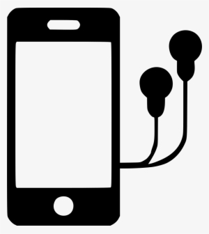 Iphone Headphones Comments - Phone With Headphones Vector #2089065