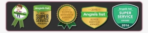 Awards Angies List Badges 2012 To 2016 Admin 2017 03 - Angie's List #2089861