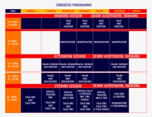 Annual Holy Ghost Congress » Programme - Congress #2090089