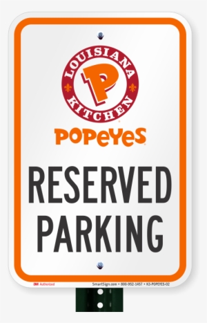 Reserved Parking Sign, Popeyes Louisiana Kitchen - Van Accessible Parking Sign #2092351