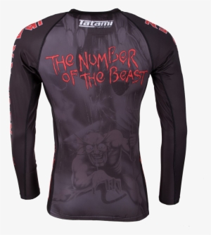 Tatami Iron Maiden Beast Rash Guard - Tatami X Iron Maiden Number Of The Beast Ladies Rash #2093186