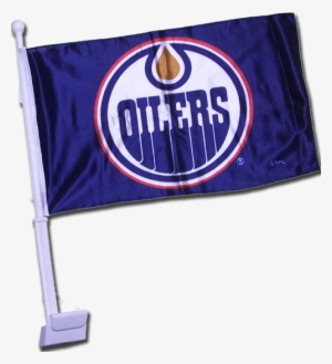 Edmonton Oilers Window Mounted Car Flag - Edmonton Oilers Fan Flag #2093188