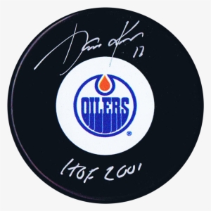 Jari Kurri Autographed Edmonton Oilers Hof 2001 Puck #2093569