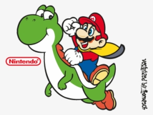 Super Mario World Vector - Super Mario Riding Yoshi #2093998