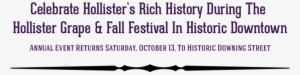 The Hollister Grape & Fall Festival Will Return To - Hollister #2096219