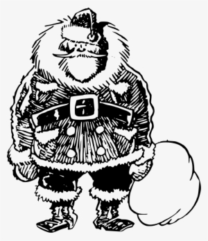 Christmas Santa Sketch Png #2098281