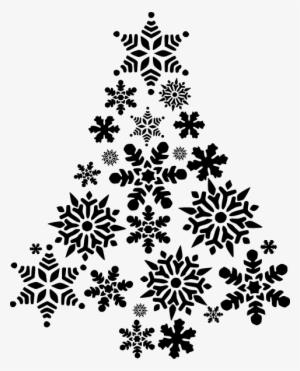 Snowflake Christmas Tree Clipart #2098989