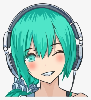 Headset Hatsune Miku - Cartoon #2099352