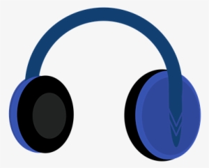 Headphones, Blue, Black, Vector - Наушники Вектор Пнг #2099504