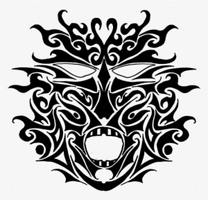 Dark Tribal Mask Tattoo Design - Tattoo #210016