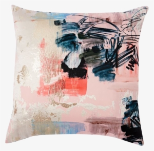 Brocade Abstract Graffiti Pillow Cover, 20"x20", Multi #210084
