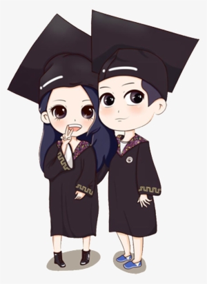 Hand Drawn Cartoon Men And Women Graduates Transparent - Graduation Selfie Photo Frame #211820