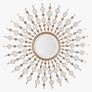 Metal Sunburst Mirror Finished In Gold Leaf And Surrounded - Decorative Sunburst Mirrors #211931