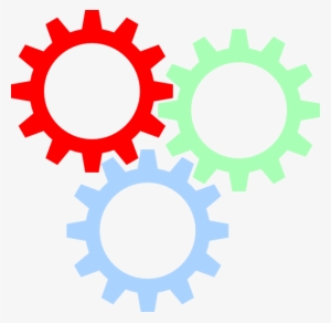 Tri-color Gears Svg Clip Arts 600 X 585 Px #212032