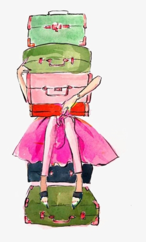 Suitcase Travel Drawing Watercolor Painting Illustration - Travel Watercolor Drawing #212567