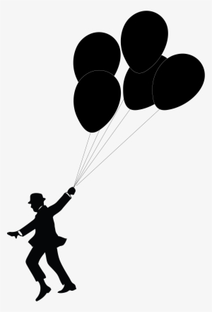 Balloon Clipart Silhouette - Man Holding Balloons Silhouette #213380 Balloon Clipart Silhouette - Man Holding Balloons Silhouette #213380