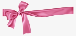 Bow Transparent Pink Ribbon - Pink Ribbon Border Png #214359