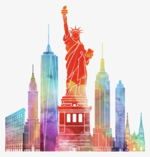 Click And Drag To Re-position The Image, If Desired - New York Watercolor Painting #215850