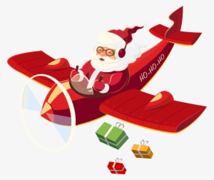 Flying Santa Claus Pngflying Santa Png - Santa In A Plane #216673