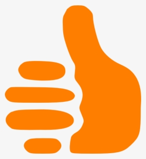 Png Stock Orange Up Clip Art At Clker Com - Thumbs Up Cartoon - Free ...