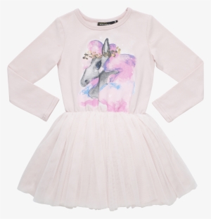 Watercolor Rainbow Unicorn Tutu Dress - Dress #217325