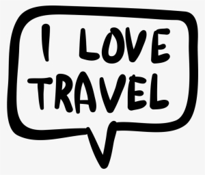 I Love Travel In Handmade Speech Bubble Comments - Love Travel Logo Png #217665