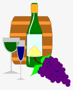 Grapes And Wine Clipart #217907