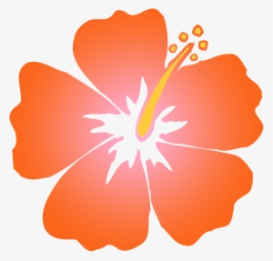 28 Collection Of Orange Hibiscus Clipart - Orange Hawaiian Flower Clipart #218618