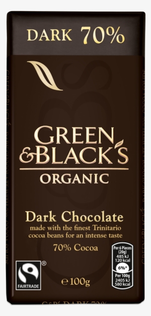 G&b's Dark 70% Chocolate 100g Bar - Green & Black's Organic Dark Chocolate 70% Bar #219225