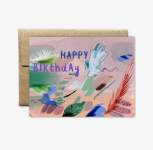 Aqua Plant Birthday Card - Birthday #219420