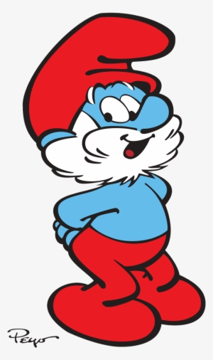 Papa Smurf Logo Vector - Papa Smurf #2100224