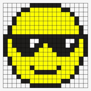 Cool Emoji Perler Bead Pattern / Bead Sprite - Pixel Art Easy Emoji #2100628