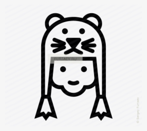 Vector Icon Of Baby In Funny Hat - Icon #2100963