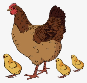Hen Clipart Png - Hen With Chicks Clipart #2101305