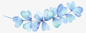 Leaves Leave Nature Watercolors Watercolor - Watercolor Leaves Blue Png #2101622