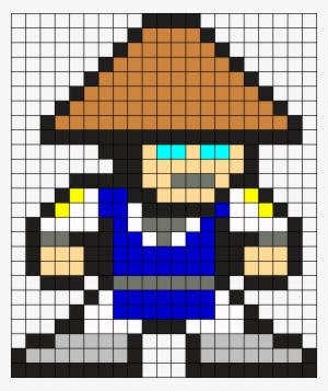 Raiden Perler Bead Pattern / Bead Sprite - Pixel Art Mortal Kombat X #2106127