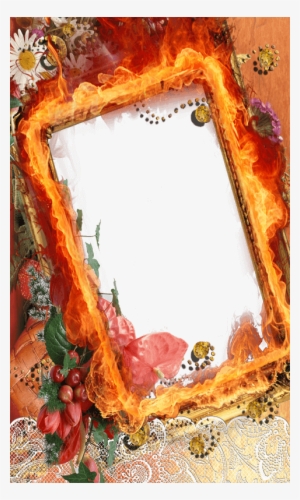 Flame Border Png Download - Frames On Fire Png #2106310