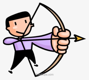 An Archer Taking Aim Royalty Free Vector Clip Art Illustration - Archer Vector Transparent Background #2106704