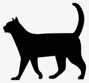 Invisible Lioness - Black Cat Walking Silhouette #2106806