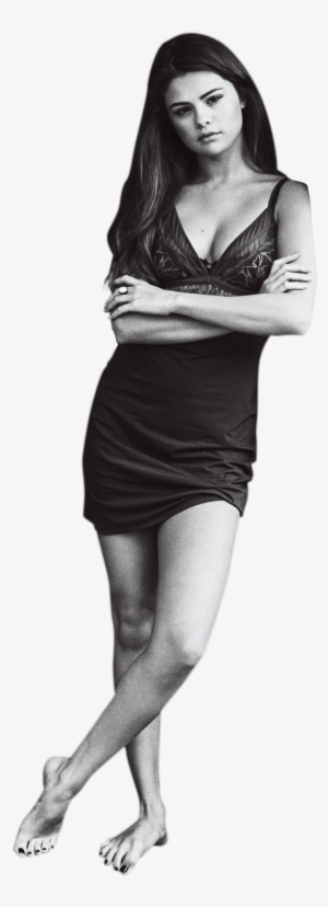Selena Gomez Black And White Png Image - Selena Gomez New Pics Black And White #2107737