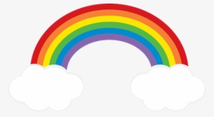 Clipart Freebie From Go - Rainbow With Clouds Png #2108389