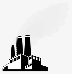 Factory Building Laborer Smoke Remix Free Commercial - Black And White Factory Clipart #2108936