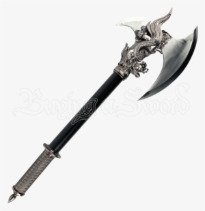 Oriental Dragon Battle Axe - Battle Axe #2109692