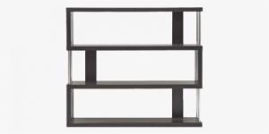 Modern Bookshelf With Zig Zag Shelves - Baxton Studio Barnes Bookcase, Dark Brown #2109788