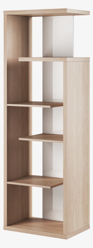 Cinema Bookshelf - Regál Cinema Dub Sonoma/bílý Lesk #2110349