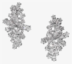 Image Library Library Annabelle Diamond Cluster Earrings - Modern Chandelier Diamond Earrings #2112111