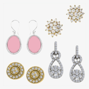 Exotic Gems Earings - April Birthstone Diamond Teardrop Earrings In 14k White #2112113